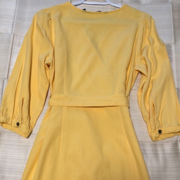 Wrap cotton dress with self-tie belt - Picture 8 of 8